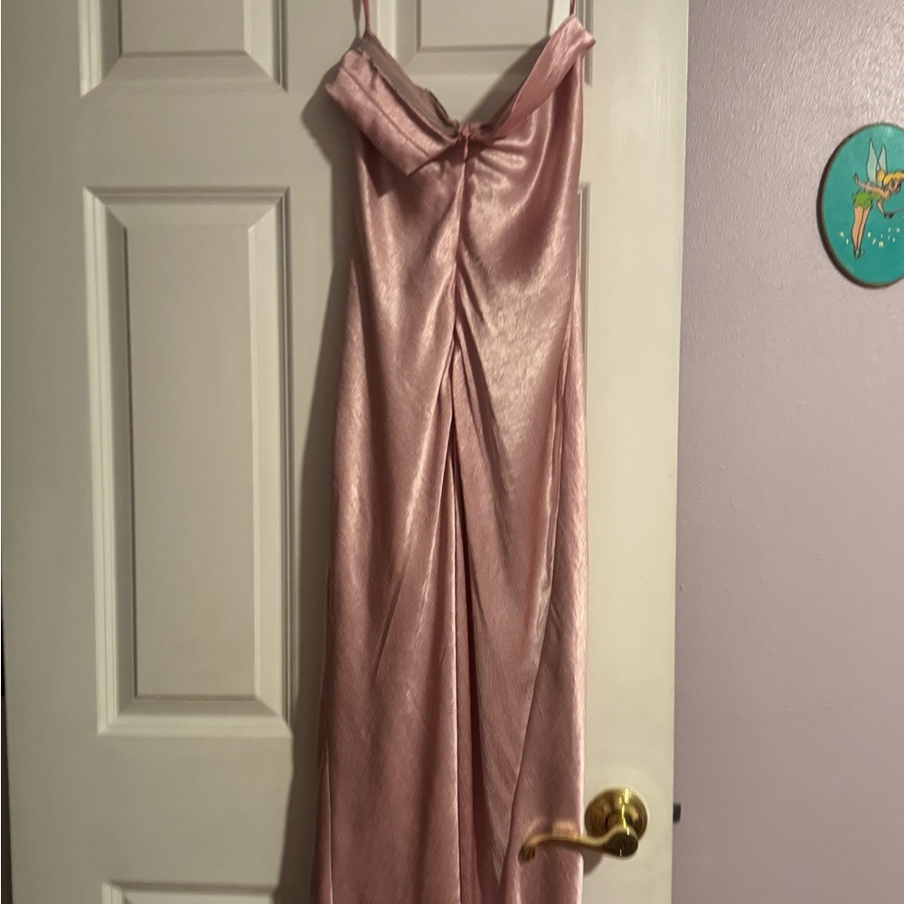 Elegant Pink Satin Gown
